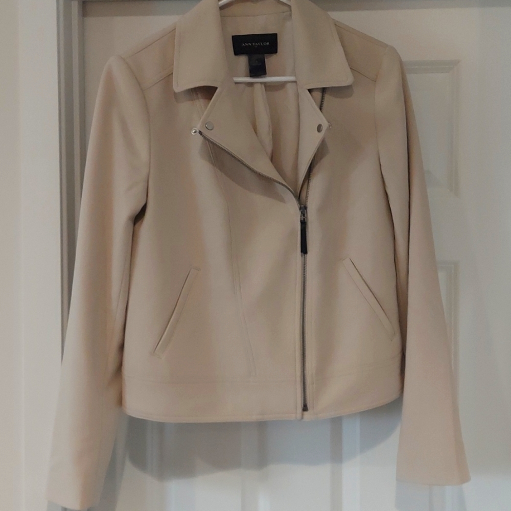 Ann Taylor Tan Moto Jacket